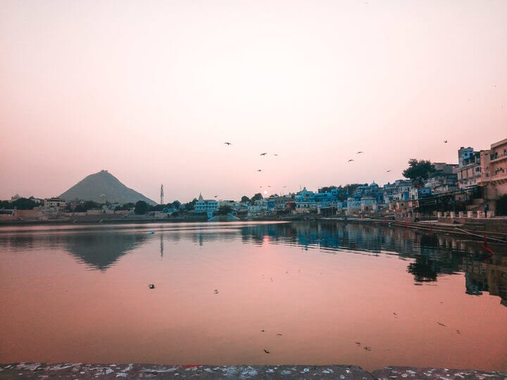 travelb4settle, india, rajasthan, pushkar, sunset, lake